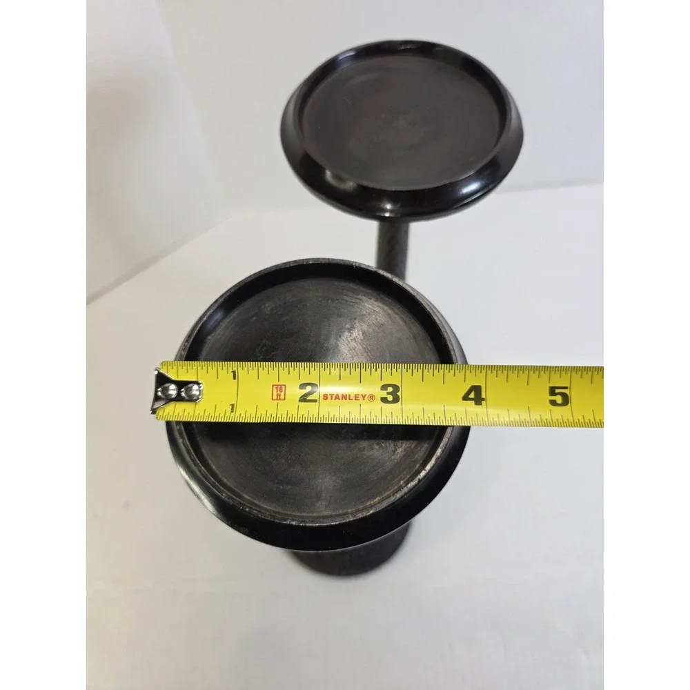 Target Set Of 2 Hammered Textured Dark Pillar Tapered Rustic Candle Holders 11